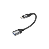 PD-CBL0021-BK , Porodo CB021 USB 2.0 Lightning OTG Wire - Black