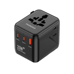 PD-FWCH053-BK , Porodo Universal Travel GaN Quick Charger-Black - GulfStore.com