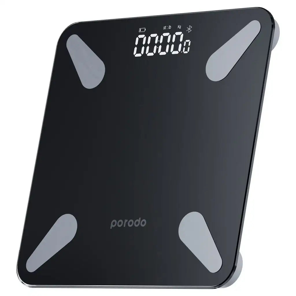 Porodo Lifestyle Smart Body Scale Track Your Progress, Surpass Your Goals Black - GulfStore.com