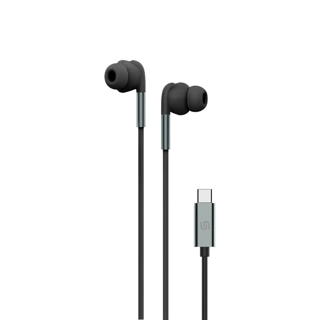 PD-STWLEP044-BK , Porodo Stereo Earphones Type C Connector - Black