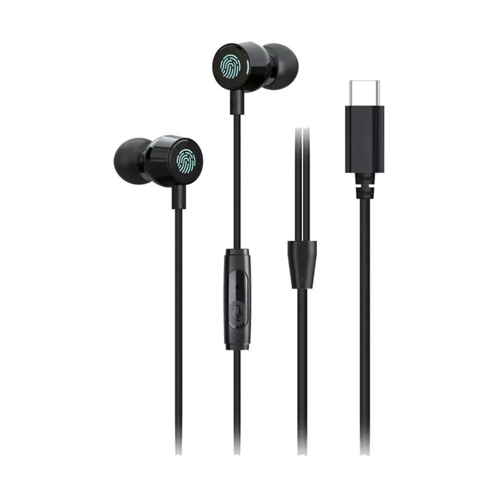 Porodo Soundtec Touch Controls Earphones- Black (PD-STWLEP048-BK)