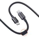 PDCBL0038 | Porodo Usb-C To Usb-C Braided Cable 1M - Black