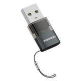 PDCTOA50GY | Porodo MINILINK Transparent OTG Adapter USB-C to USB-A | Grey