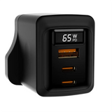 PDFWCH071CBK | Porodo GaN 65W Multi-Port Wall Charger | Black