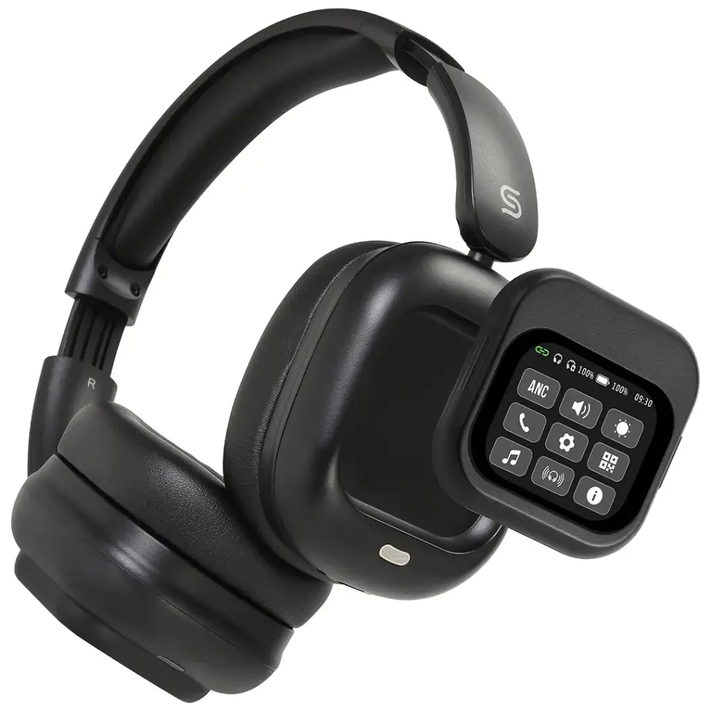 PDJYBN618BK | Porodo Soundtec Touchwave ANC Headphones With Detachable Touch Screen | Black