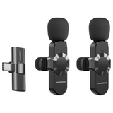 PDLAMPHF3BK | Porodo Audix Pro Lavalier Dual Microphone | Black