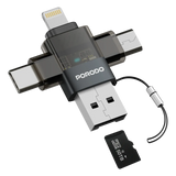 PDOTG50GY | Porodo MINILINK Transparent 3-in-1 OTG Adapter