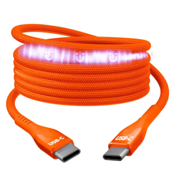 Statik | PUP-0550-3FT-CC-ORG | Statik MagStack Pro Magnetic 100w Cable USB-C to USB-C 90cm | Orange