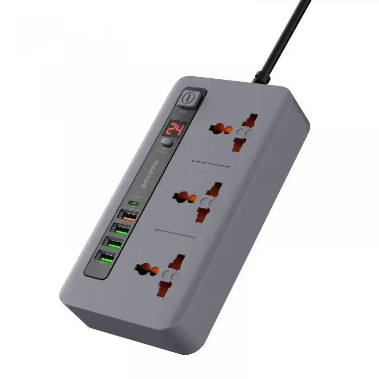 Porodo Multi-Port Power HUB 4 USB-A/USB-C Ultimate Home & Office Kit 2M PD-FWCH013-GY – Grey - GulfStore.com