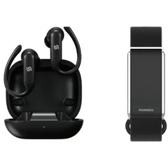 PD2IN1SB62BK | Porodo Activex Smart Fitness Band & Earbuds | Black