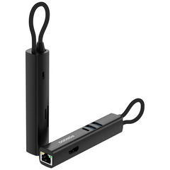 PD35038IN1 | Porodo 8-IN-1 Multi-Port USB Hub With 5Gbps Transfer Speed | Black - GulfStore.com