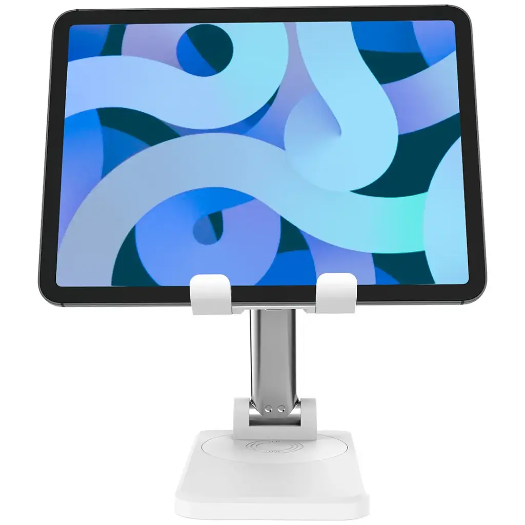 PDCCT19WH | Porodo Desktop Phone & Tablet Stand With Adjustable Telescopic | Rod-White