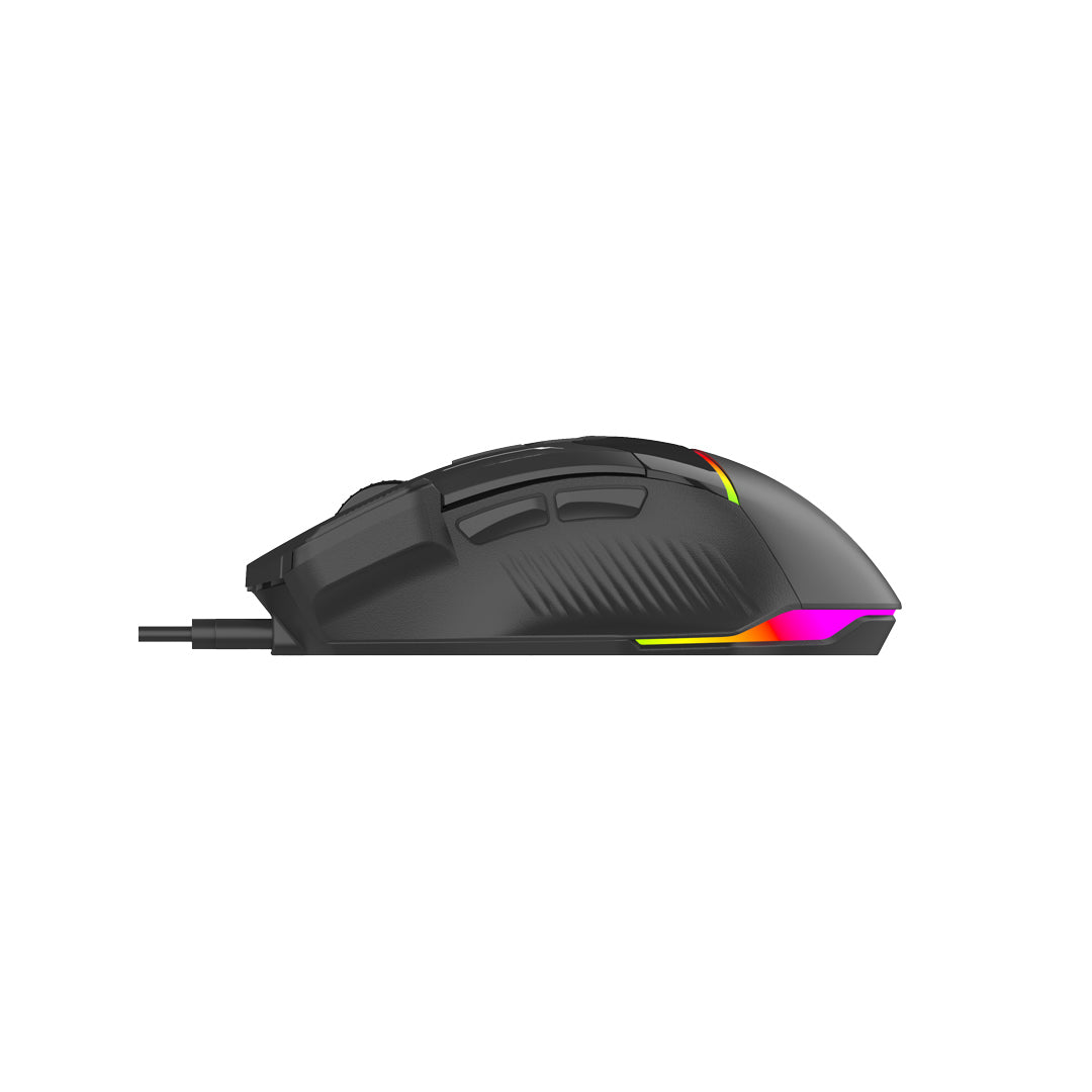 PDX321 | Porodo Gaming 8D RGB Wired Mouse DPI 7200 | Black