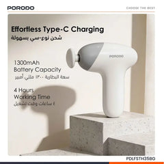 Porodo Lifestyle Cordless Mini Massage Gun - Beige - GulfStore.com