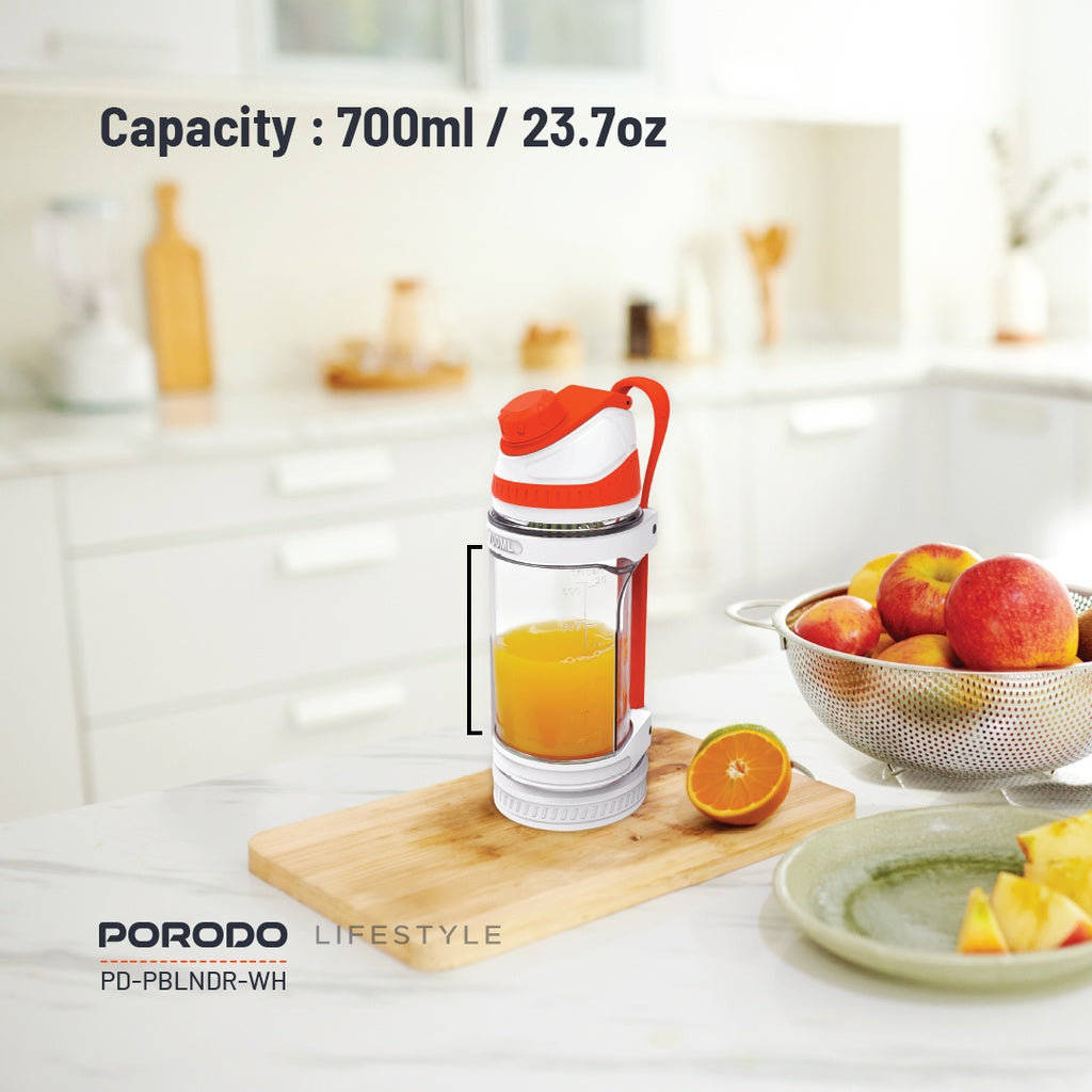 Porodo Lifestyle Dual Spin Clockwise & Reverse Portable Blender (PD-PBLNDR-WH)