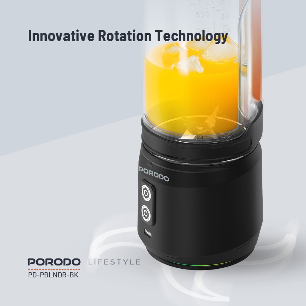 Porodo Lifestyle Dual Spin Clockwise & Reverse Portable Blender (PD-PBLNDR-BK)