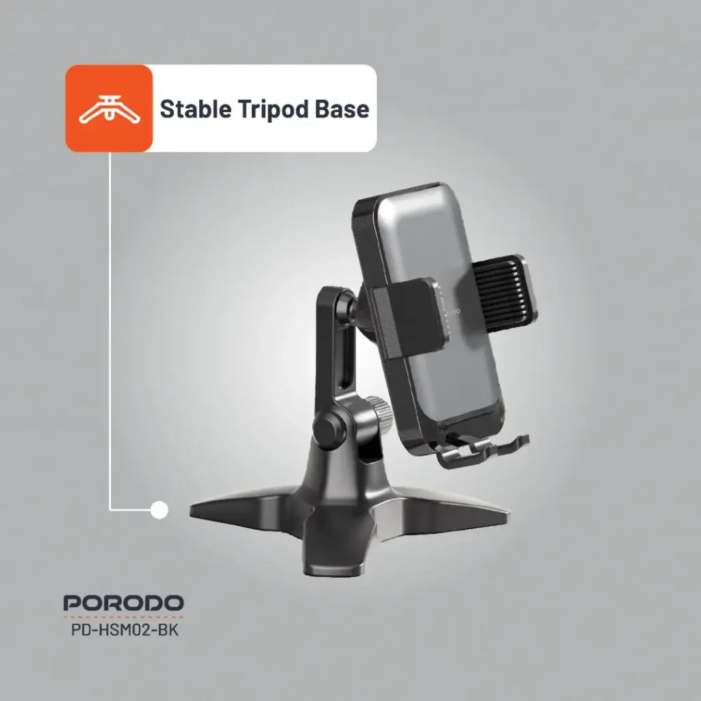 PD-HSM02-BK , Porodo Multi Angle Desk Phone Holder - Black