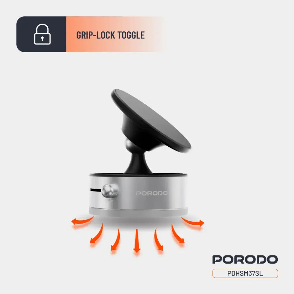 PDHSM37SL | حامل هاتف ماج سيف متعدد الأسطح من بورودو | فضي