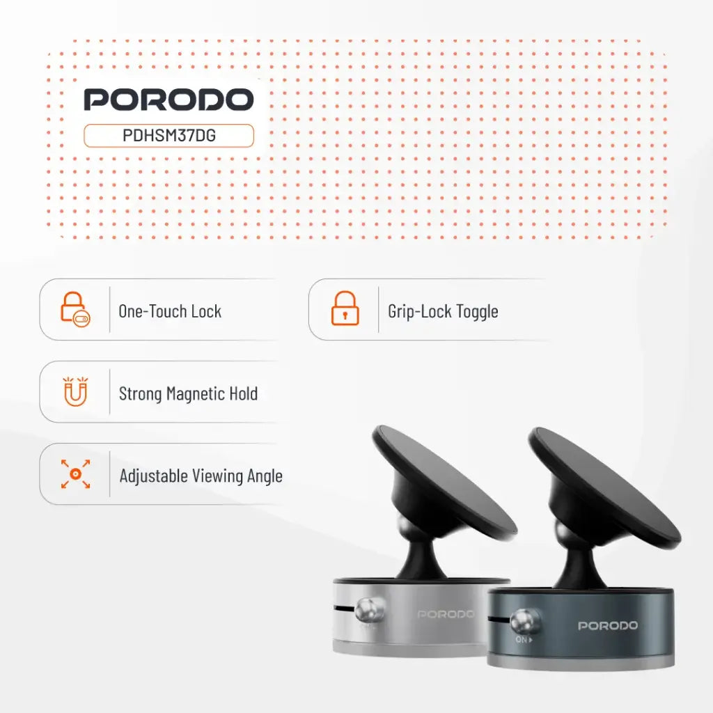 PDHSM37DG | حامل هاتف بورودو متعدد الأسطح ماج سيف | رمادي غامق