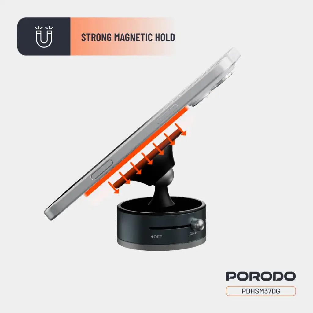 PDHSM37DG | حامل هاتف بورودو متعدد الأسطح ماج سيف | رمادي غامق