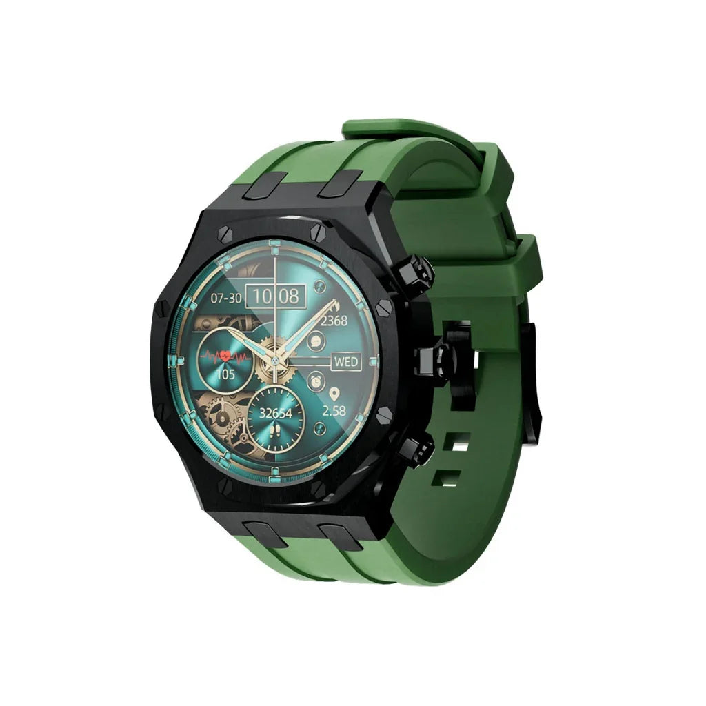 PD-CRISTALLOAP-BK , Porodo CristalloAP Smart Watch Blue Dial- Black