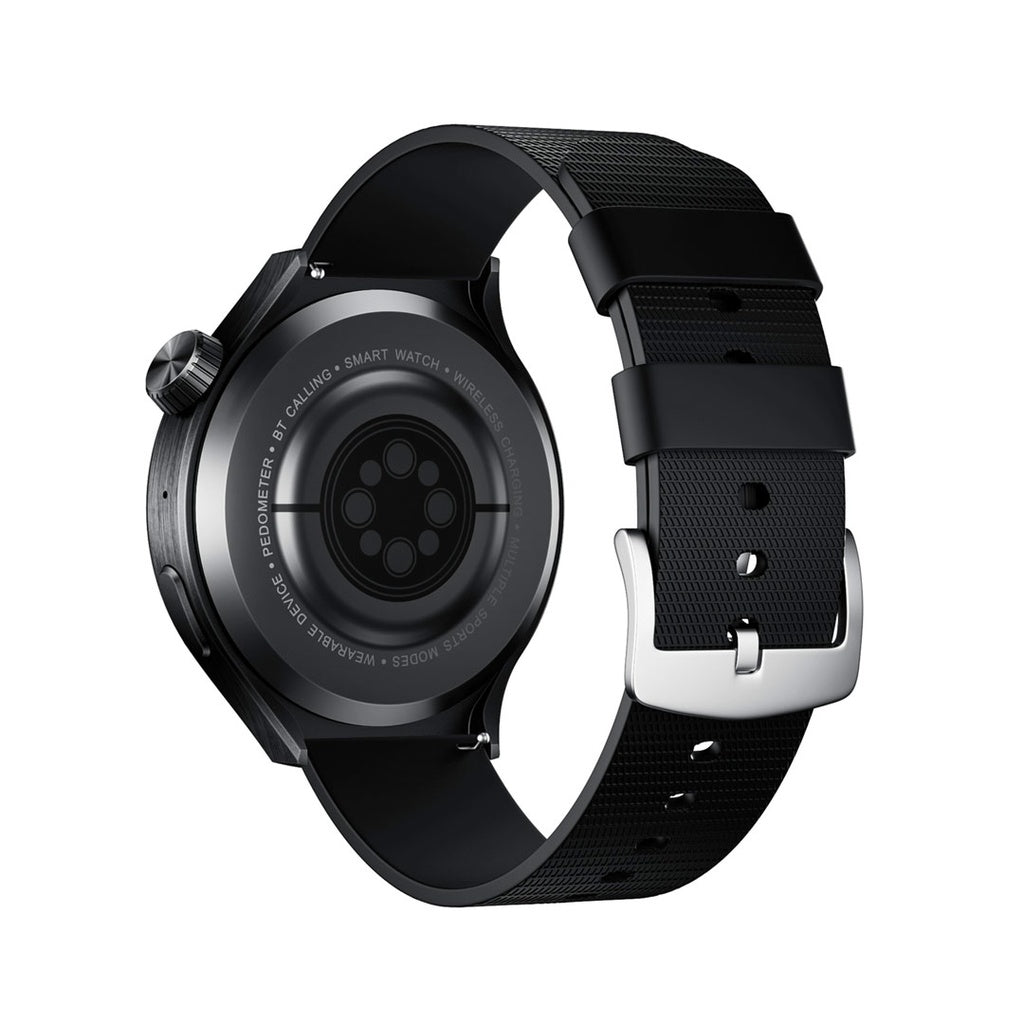 PD-SFERA-BK , Porodo Smart Watch Sfera Round Titanium with Extra Orange Band - Black