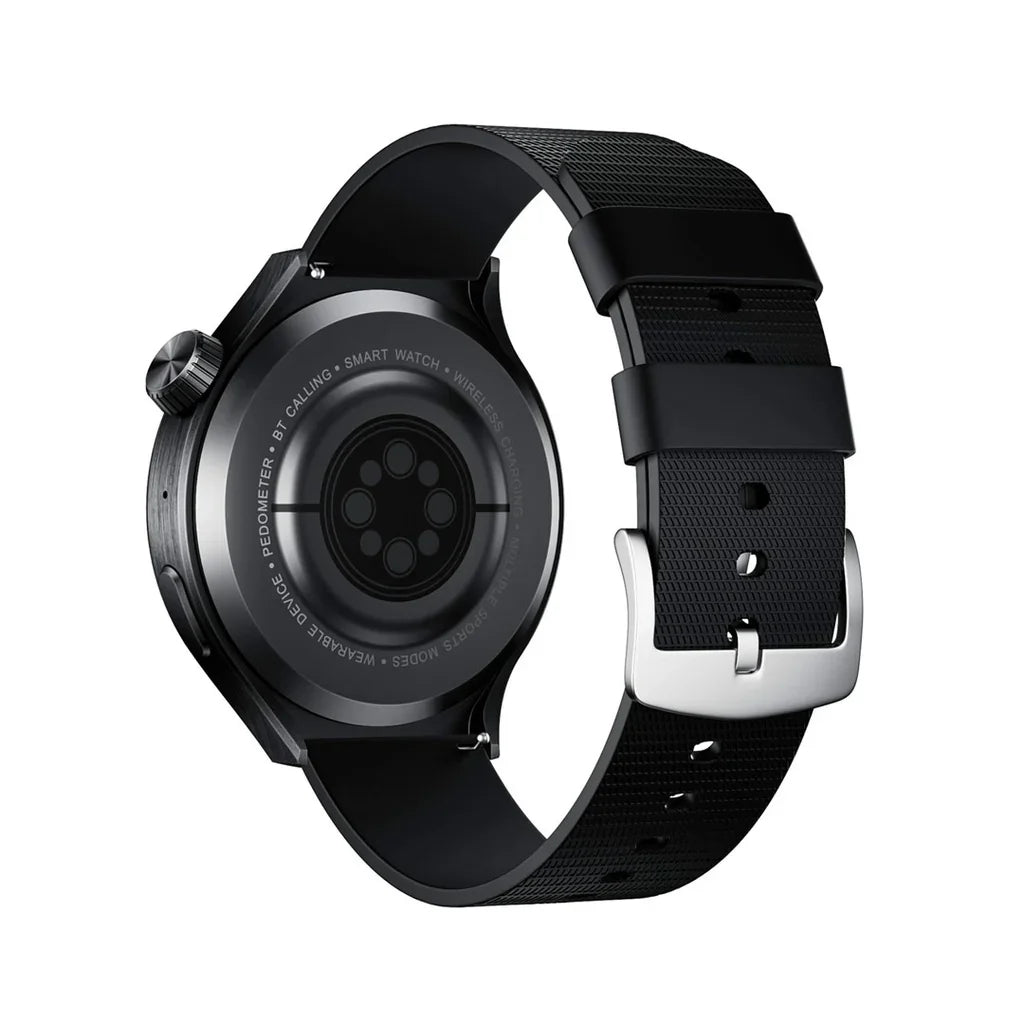 PD-SFERA-BK , Porodo Smart Watch Sfera Round Titanium with Extra Orange Band - Black