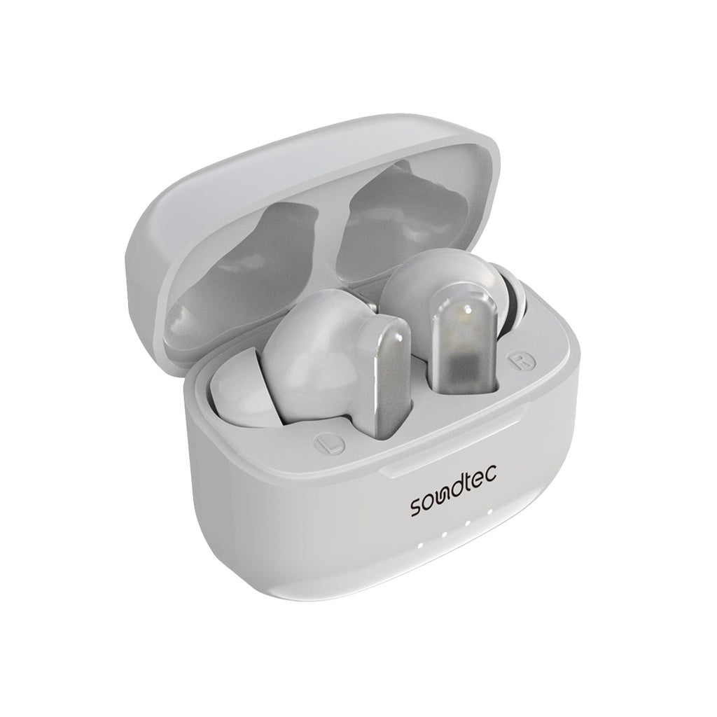 PD-STWLEP032-WH , Porodo Soundtec ANC & ENC TWS Earphone with Transparent Earbuds - White