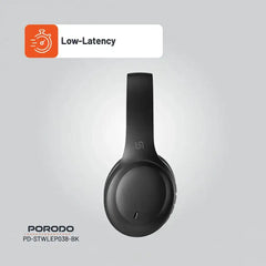 PD-STWLEP038-BK , Porodo Soundtec Primo Wireless Headphone ENC & Low-Latency Gaming Mode - Black - GulfStore.com
