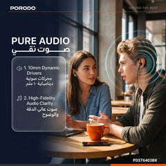 PDST6403-BK | Porodo Soundtec RAY InEar Stereo Earphones | Black