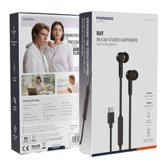 PDST6403-BK | Porodo Soundtec RAY InEar Stereo Earphones | Black