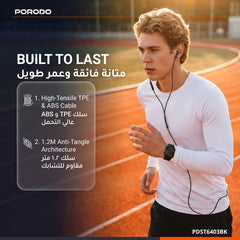 PDST6403-WH | Porodo Soundtec RAY InEar Stereo Earphones | White