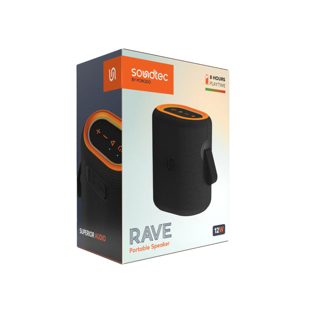 PD-STSP12W-BK , Porodo Soundtec TWS Speaker 12W - Black