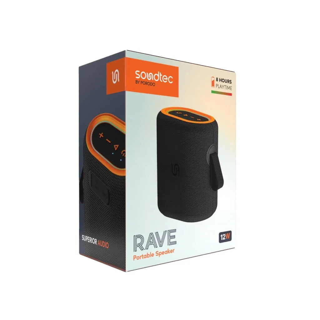 PD-STSP12W-BK , Porodo Soundtec TWS Speaker 12W - Black