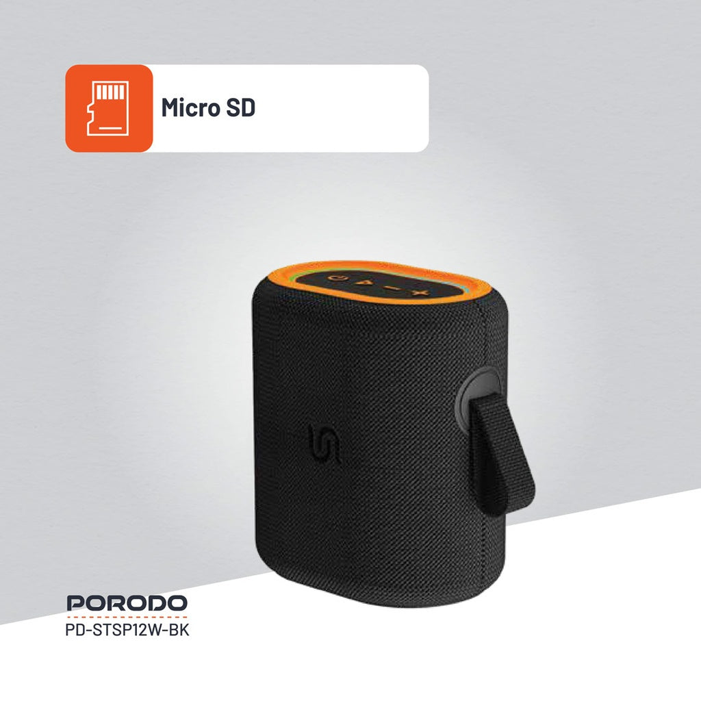 PD-STSP12W-BK , Porodo Soundtec TWS Speaker 12W - Black