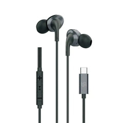 PD-STWLEP044-BK , Porodo Stereo Earphones Type C Connector - Black - GulfStore.com