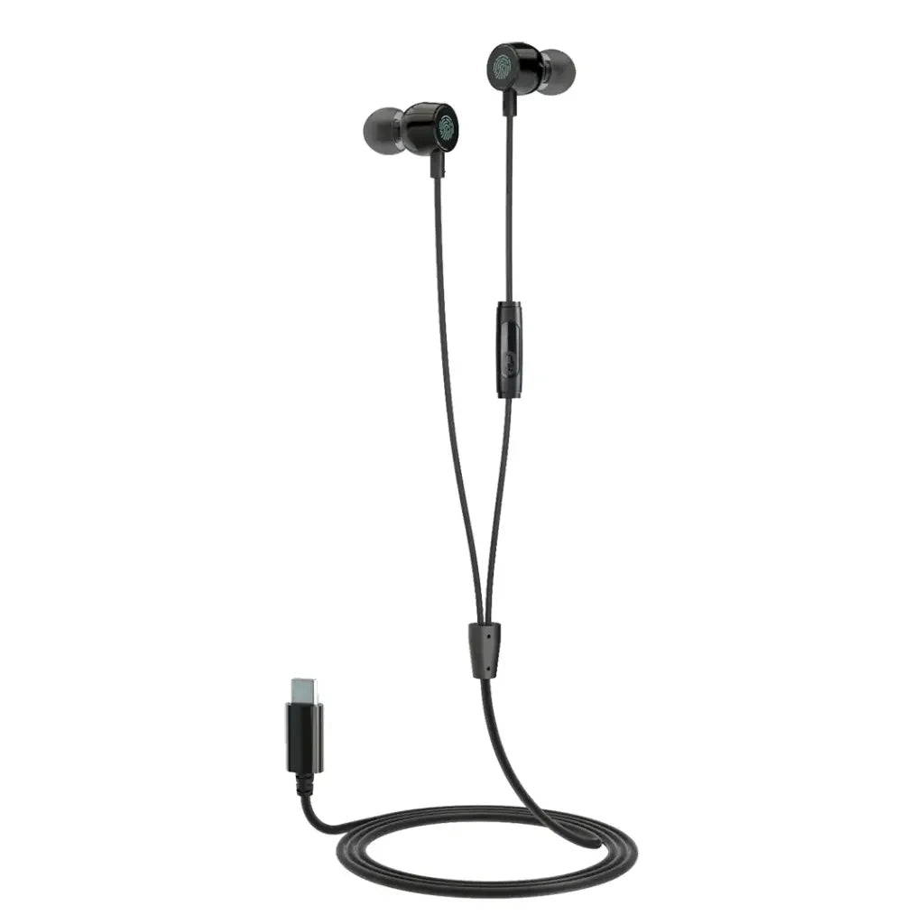 Porodo Soundtec Touch Controls Earphones- Black (PD-STWLEP048-BK)