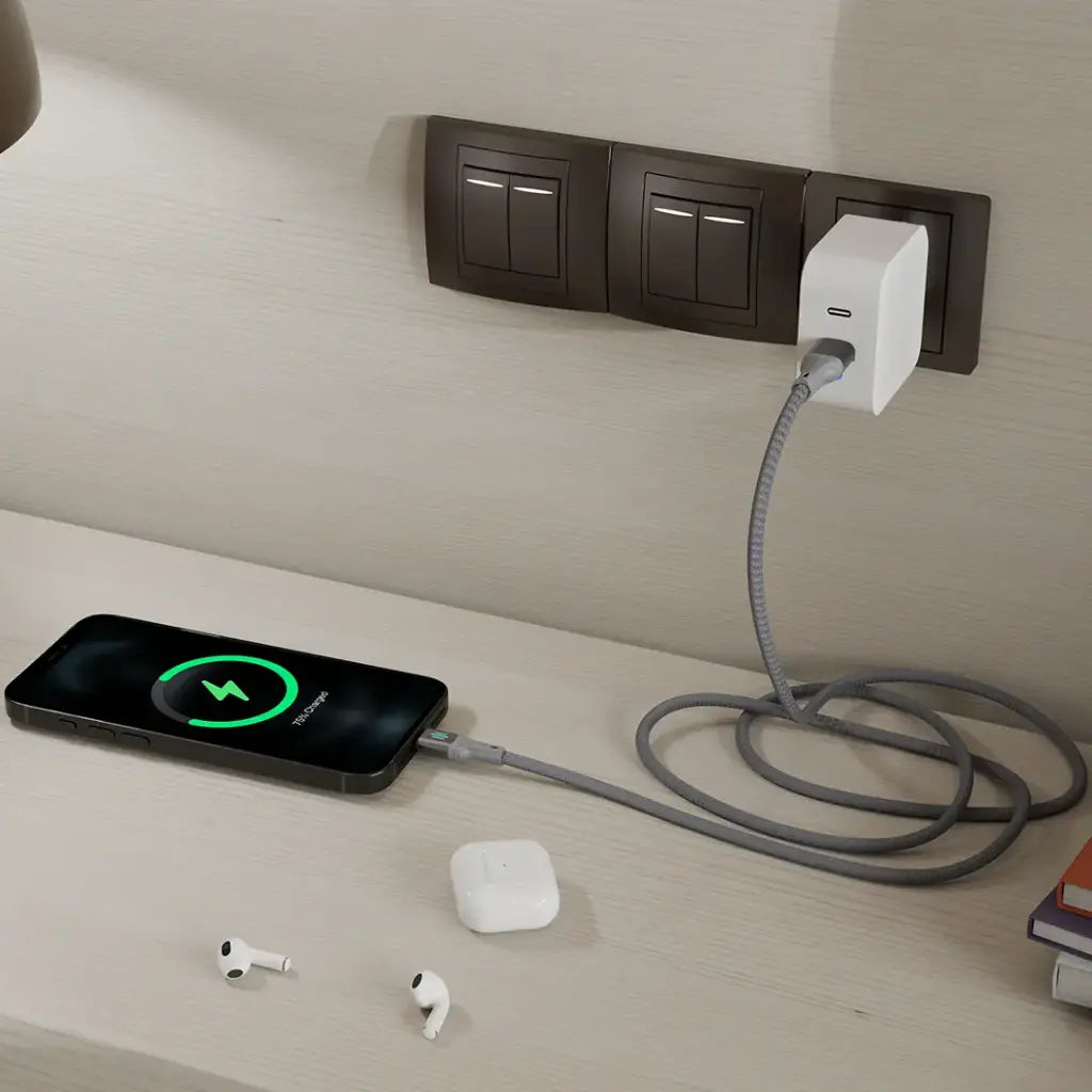 PDDC96 | Porodo Usb-A To Usb-C Charging & Data Cable 1M  - GREY