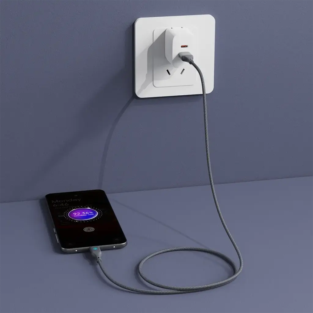 PDDC96 | Porodo Usb-A To Usb-C Charging & Data Cable 1M  - GREY