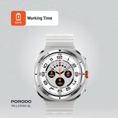PD-LFST011-SL , Porodo Voyager Smart Watch - Silver - GulfStore.com