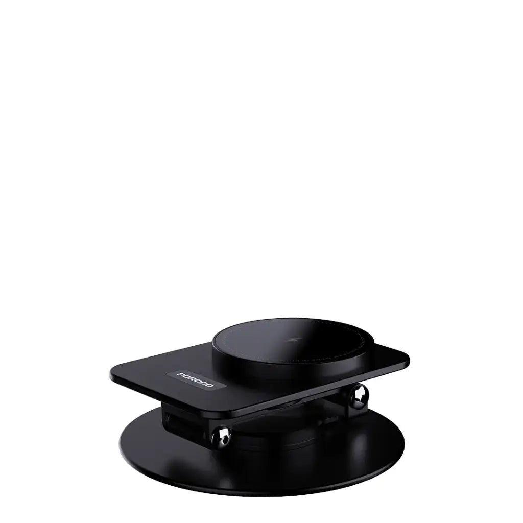 Porodo Wireless Charging Rotating Stand - Black ( PD-FWCH035-BK)