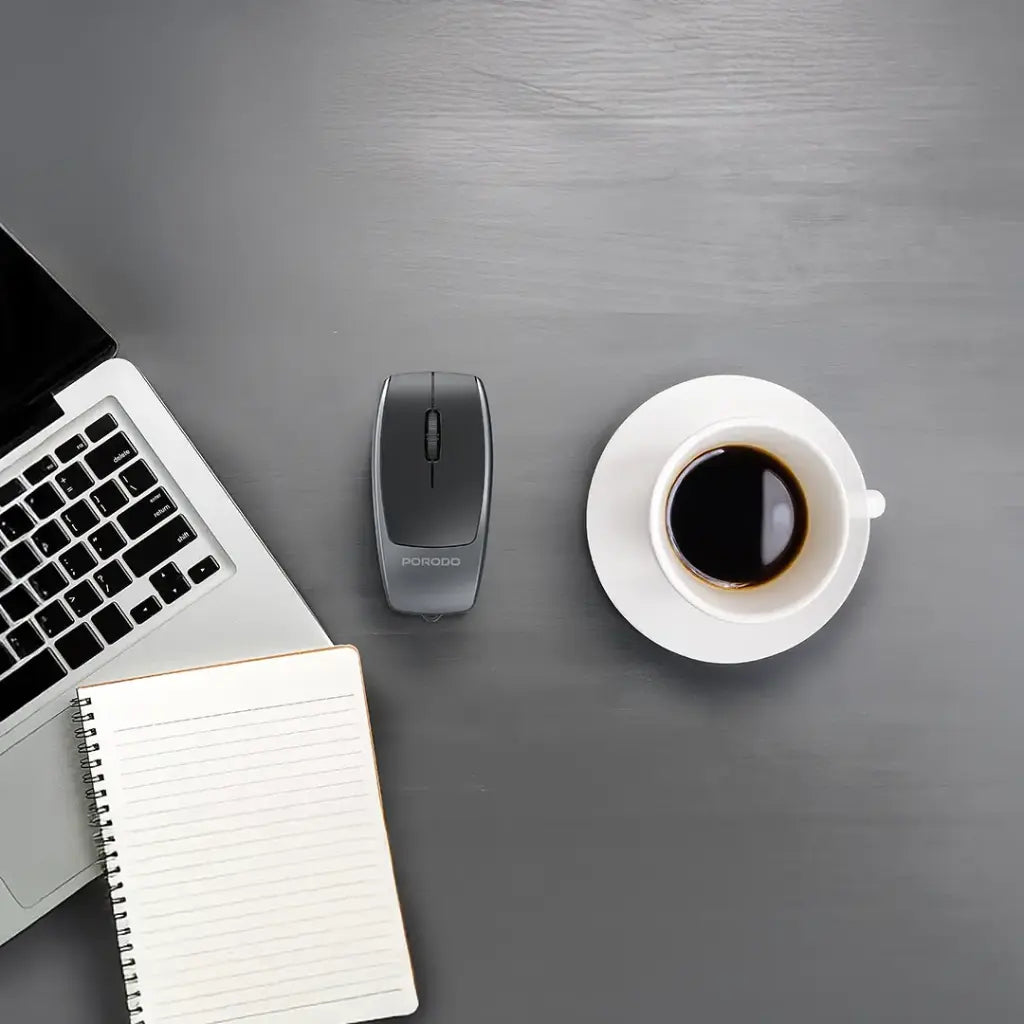 PDM109SL | Porodo Wireless Mouse 1600DPI with Card Reader | Silver