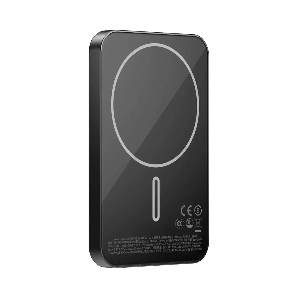 IP129Q2D | Momax 1-Power Q.Pass 5000mAh Qi2 Magnetic Wireless Battery Pack | Black - GulfStore.com