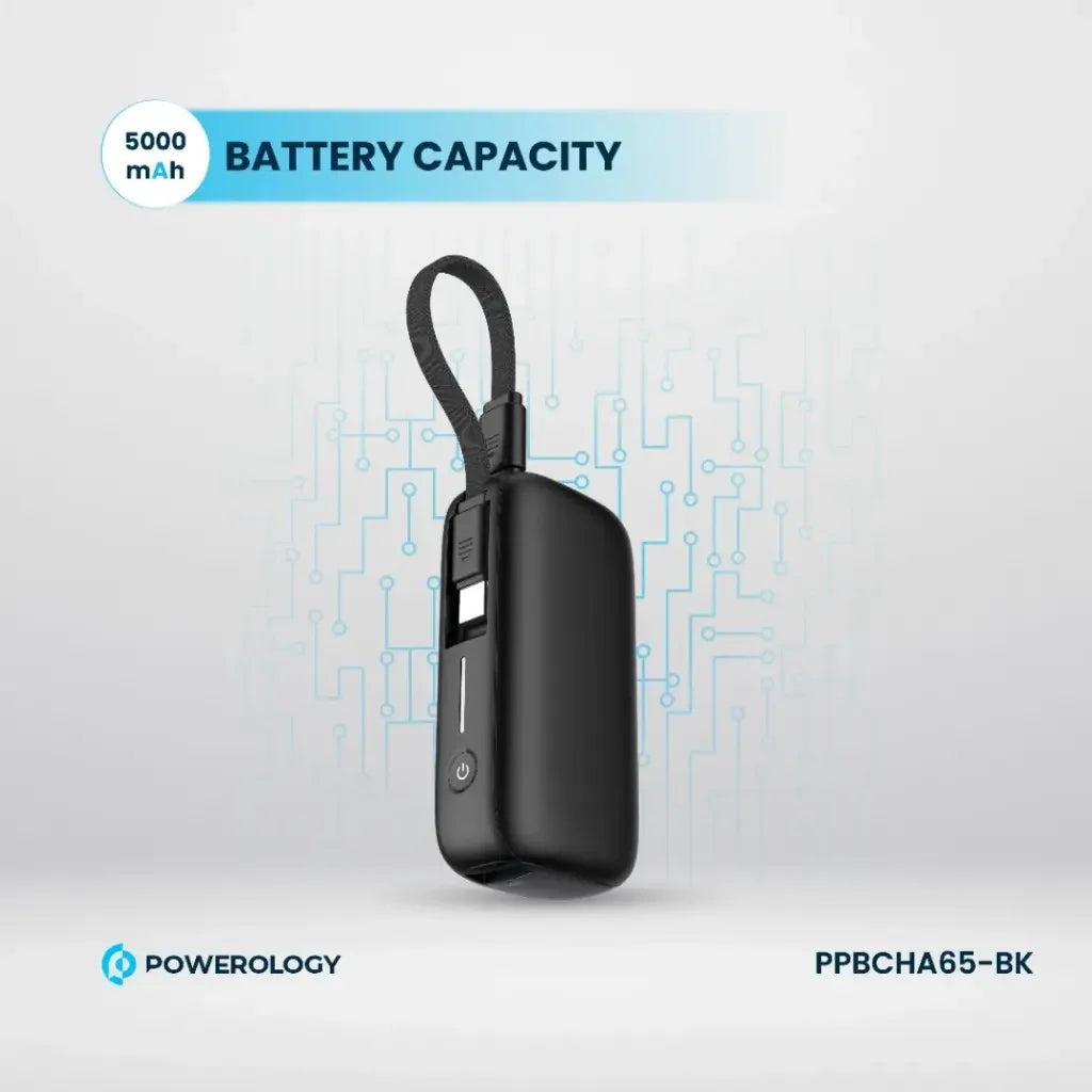 Powerology PD 20W QC 18W PP065 5000mAh Power Bank - Black