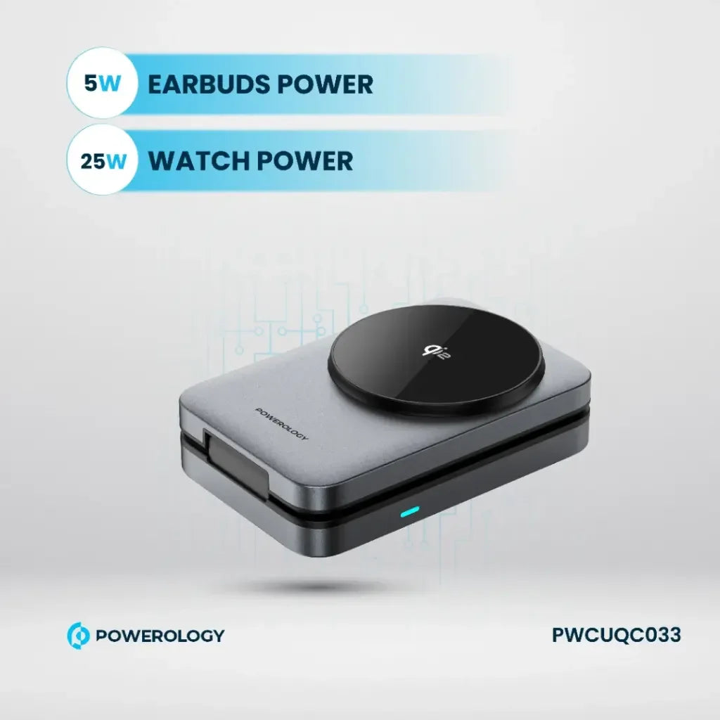 Powerology PWC033 15W Qi2 Fast Charging Multi Device Hub