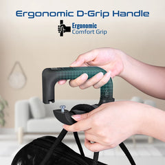 InstaScale-50.Black | Promate | Comfort-Grip High Precision Digital Handheld Luggage Scale • 50Kg Max Capacity | Black