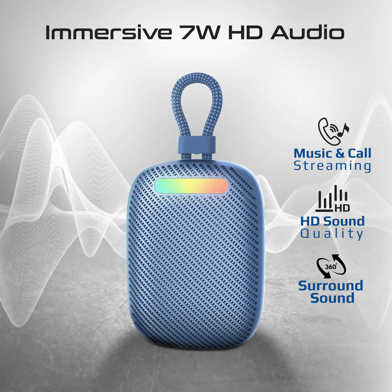 PROMATE CrystalSound™ 7W High-Definition Wireless Speaker• 7W High Definition Sound - Blue