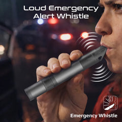 PROMATE Vexa 4-in-1 Emergency Safety Tool with LED Flashlight, Window Breaker Hammer, Seatbelt Cutter, Emergency Whistle, Compact Vehicle Escape Tool for Cars