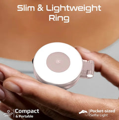 PROMATE MagHalo-Pro.RoseGold | Promate | 360° Rotatable Ultra-Slim MagSafe Compatible Rechargeable LED Ring Light | Rose Gold