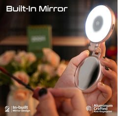 PROMATE MagHalo-Pro.RoseGold | Promate | 360° Rotatable Ultra-Slim MagSafe Compatible Rechargeable LED Ring Light | Rose Gold